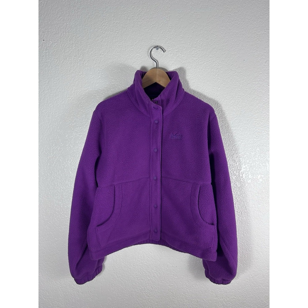 REI Co-op Women's Purple Snap Button Fleece Jacket Full Snap Size Medium